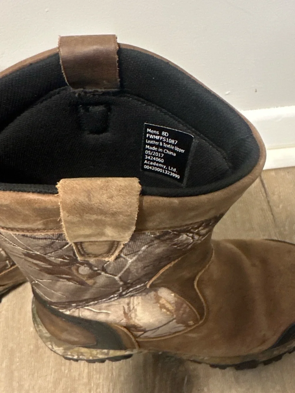 Brown Camo Waterproof Men's Work Boots